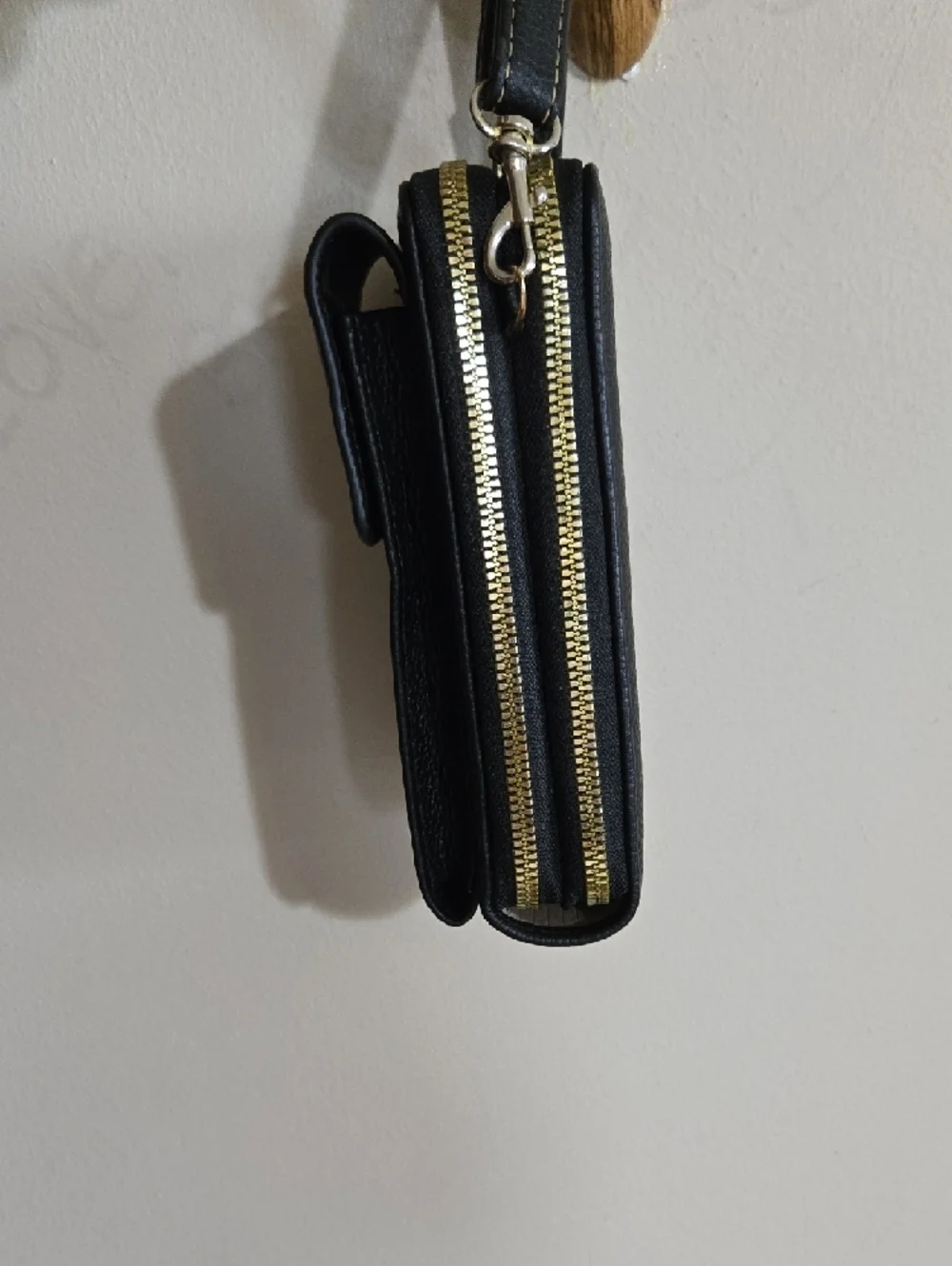 Mingyou Black Crossbody Pebbled Faux Leather Phone Wallet Purse Multiple Pockets - Picture 8 of 12